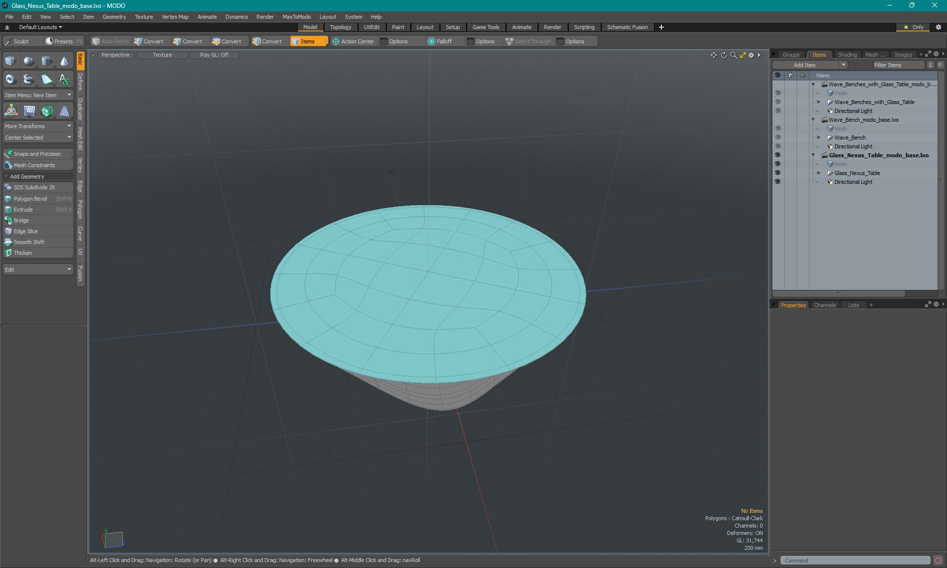 Glass Nexus Table 3D