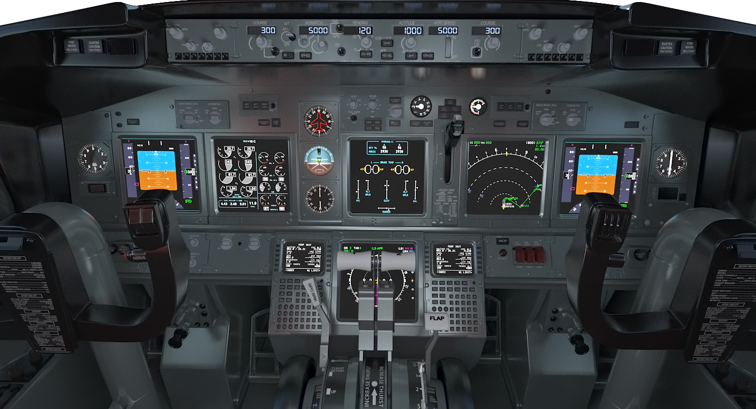 3D Boeing 737 700 with Interior United Airlines Rigged