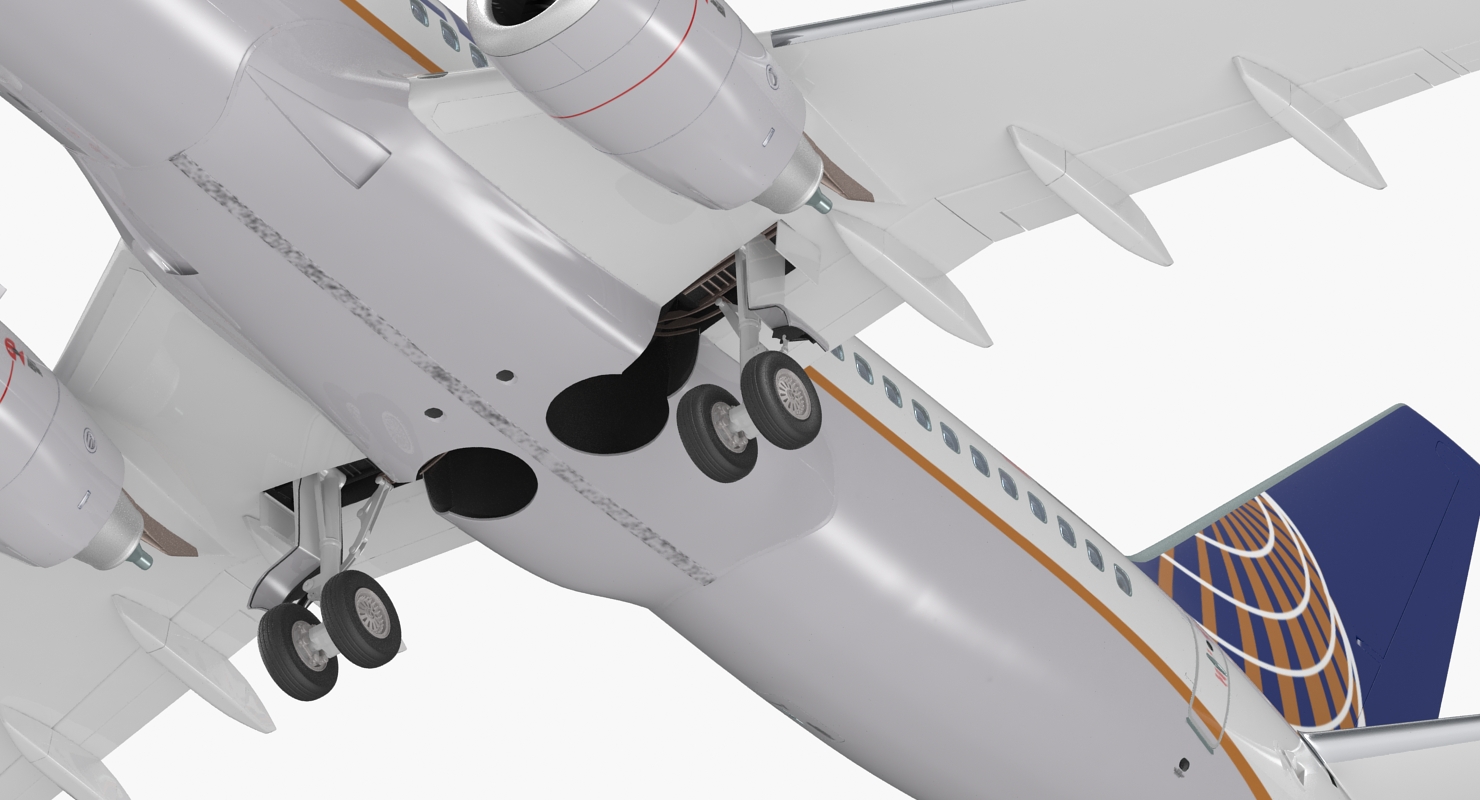 3D Boeing 737 700 with Interior United Airlines Rigged