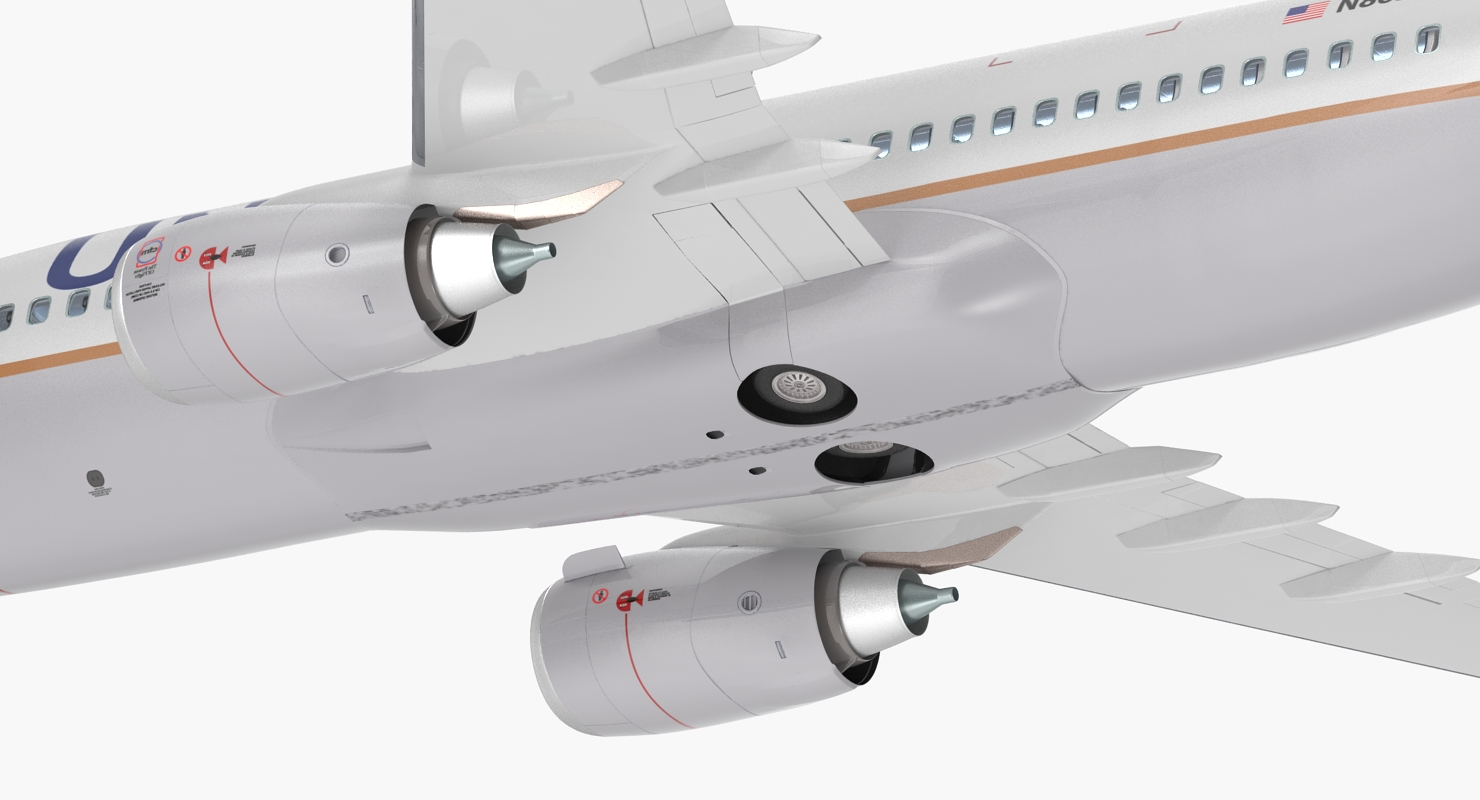 3D Boeing 737 700 with Interior United Airlines Rigged