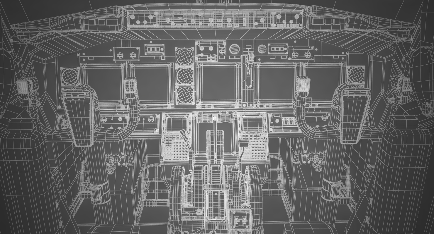 3D Boeing 737 700 with Interior United Airlines Rigged