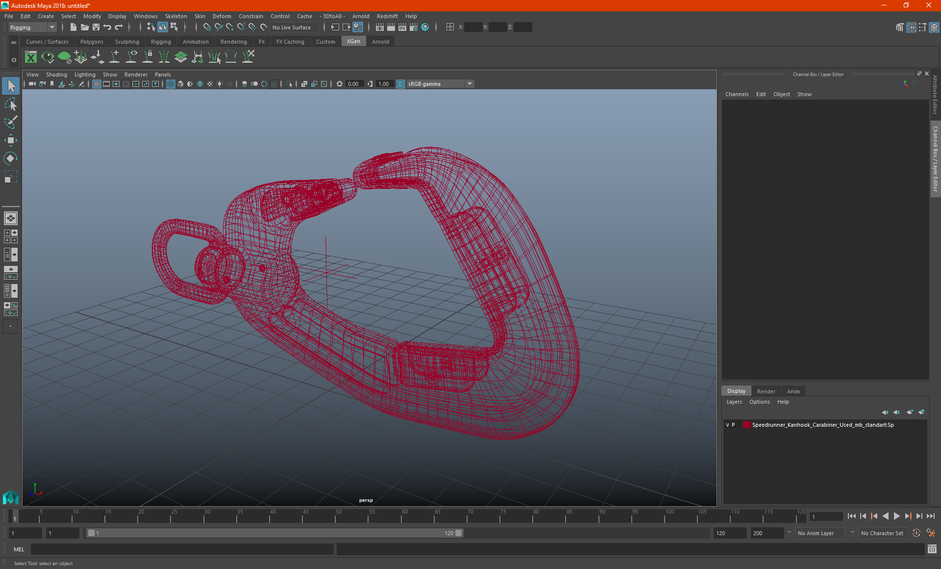 Speedrunner Kanhook Carabiner Used 3D model