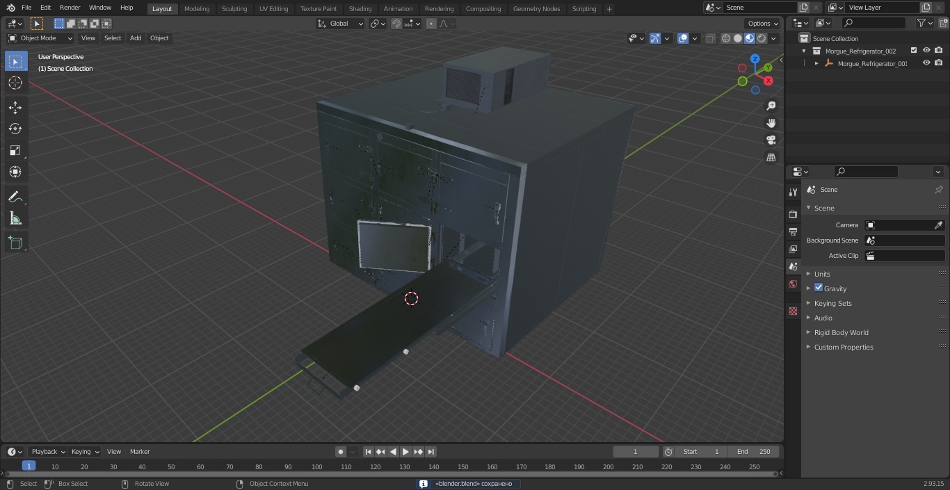 Morgue Refrigerator 3D model