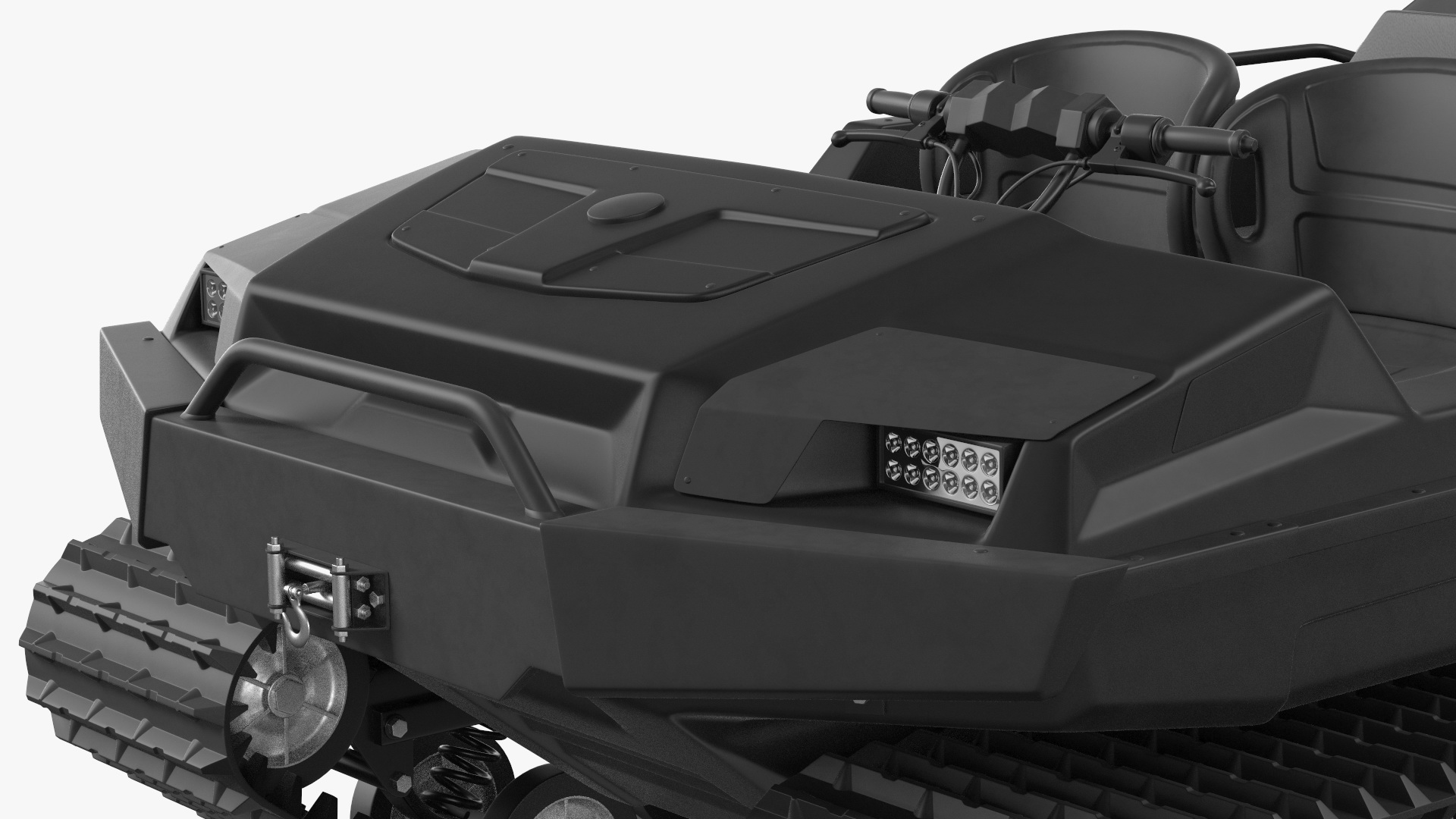 3D Track Vehicle No Roof Rigged model