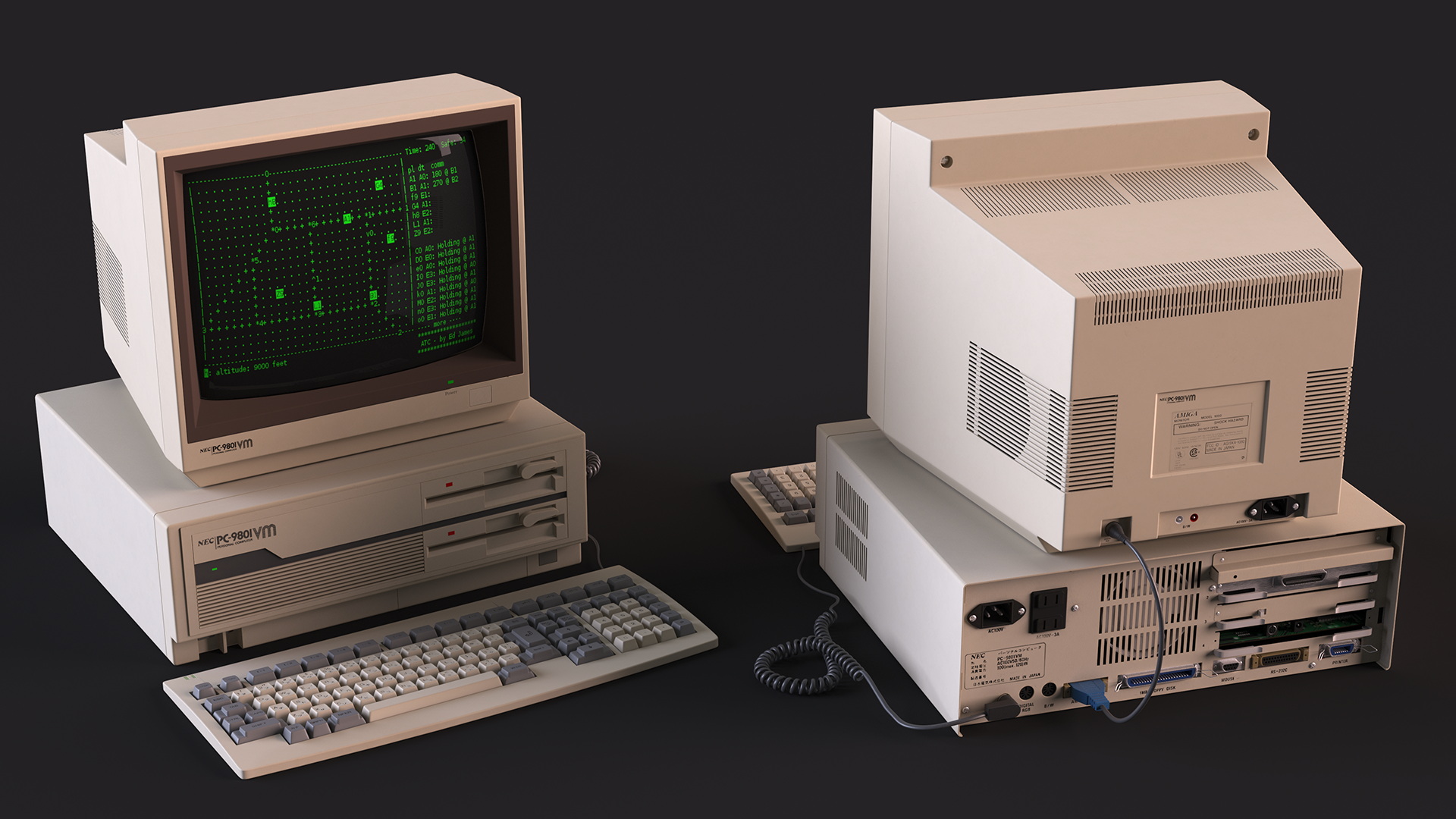 Japanese Retro Personal Computer Nec PC 98 3D