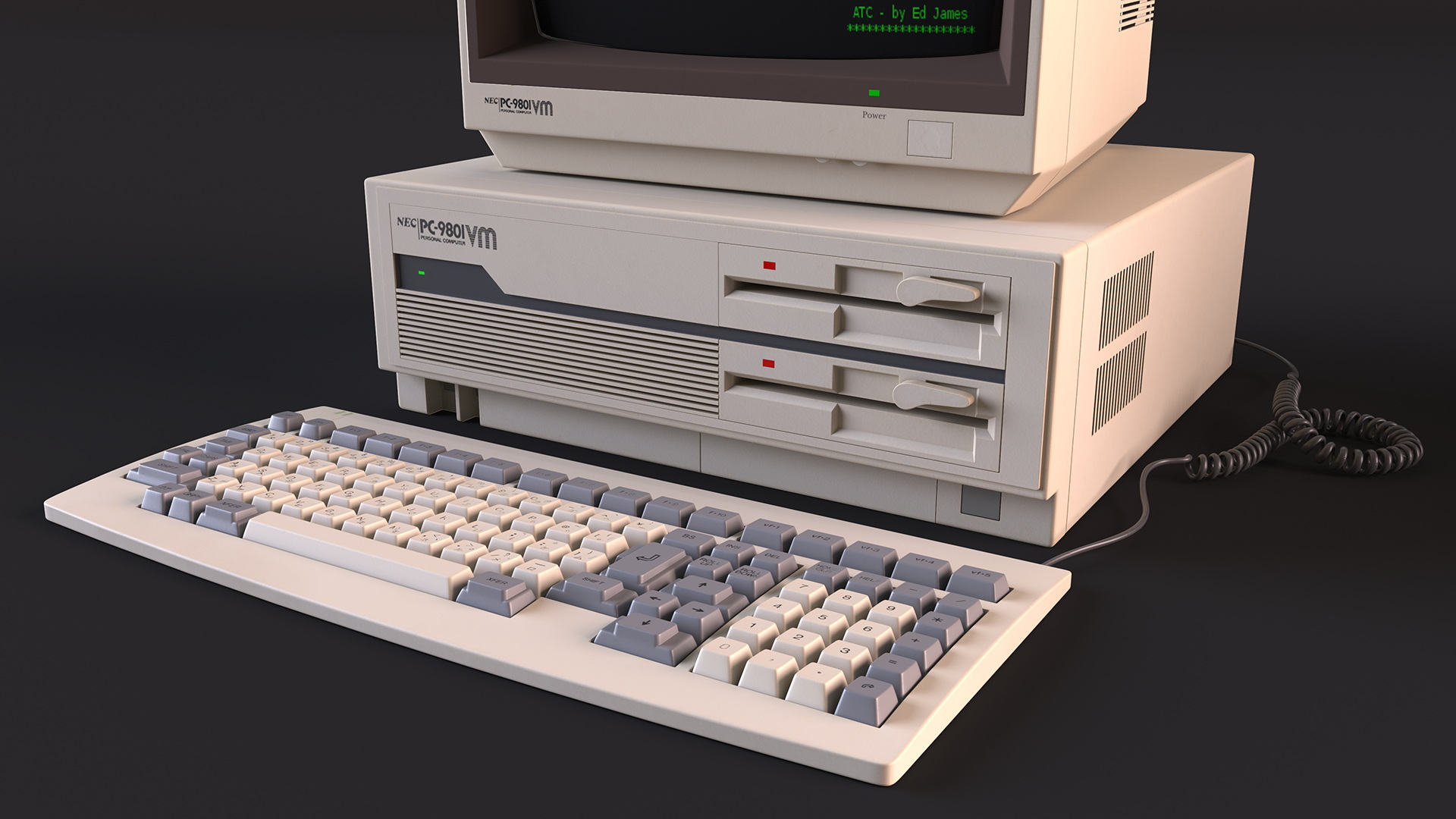 Japanese Retro Personal Computer Nec PC 98 3D