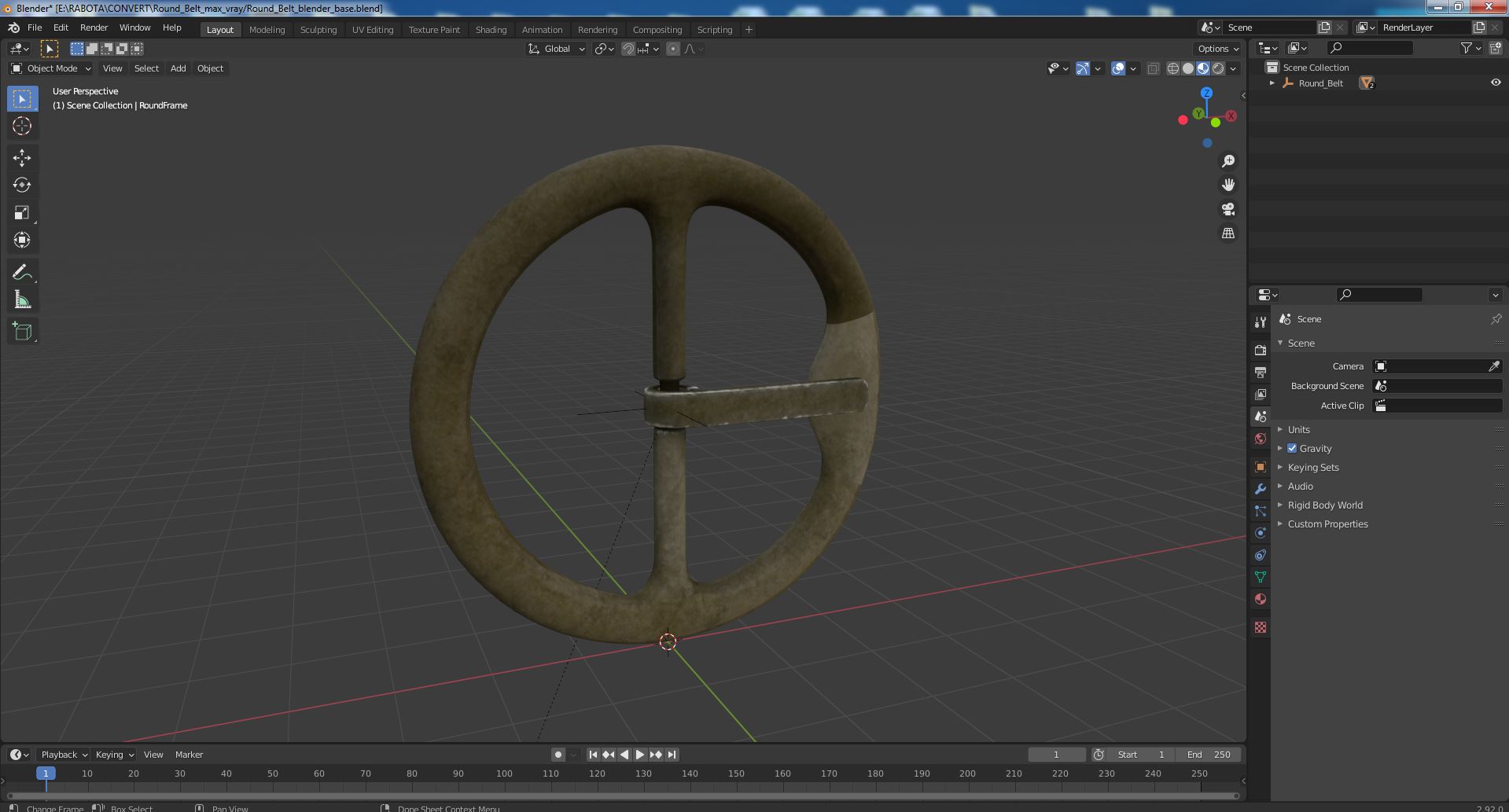 3D model Round Belt