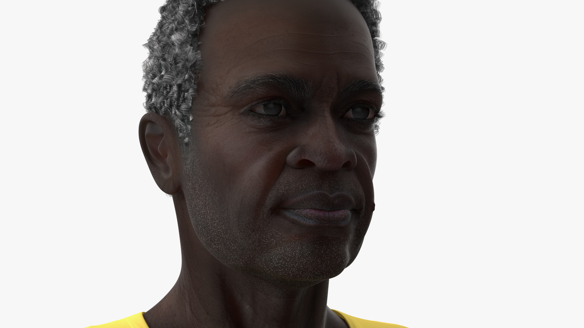 Afro American Grandpa Wearing Pajamas Rigged 3D model