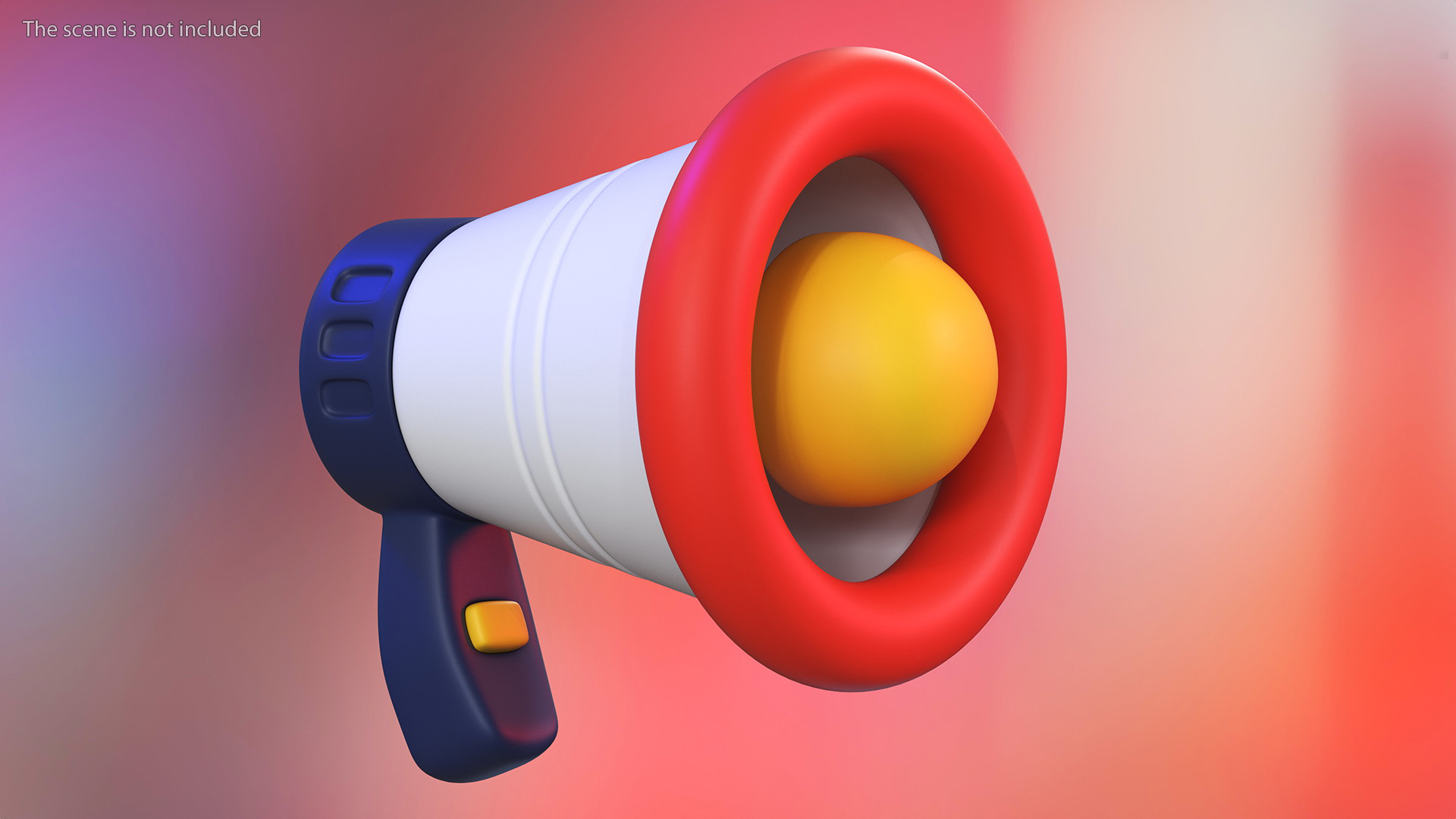 3D model Megaphone Loudspeaker Stylized Icon