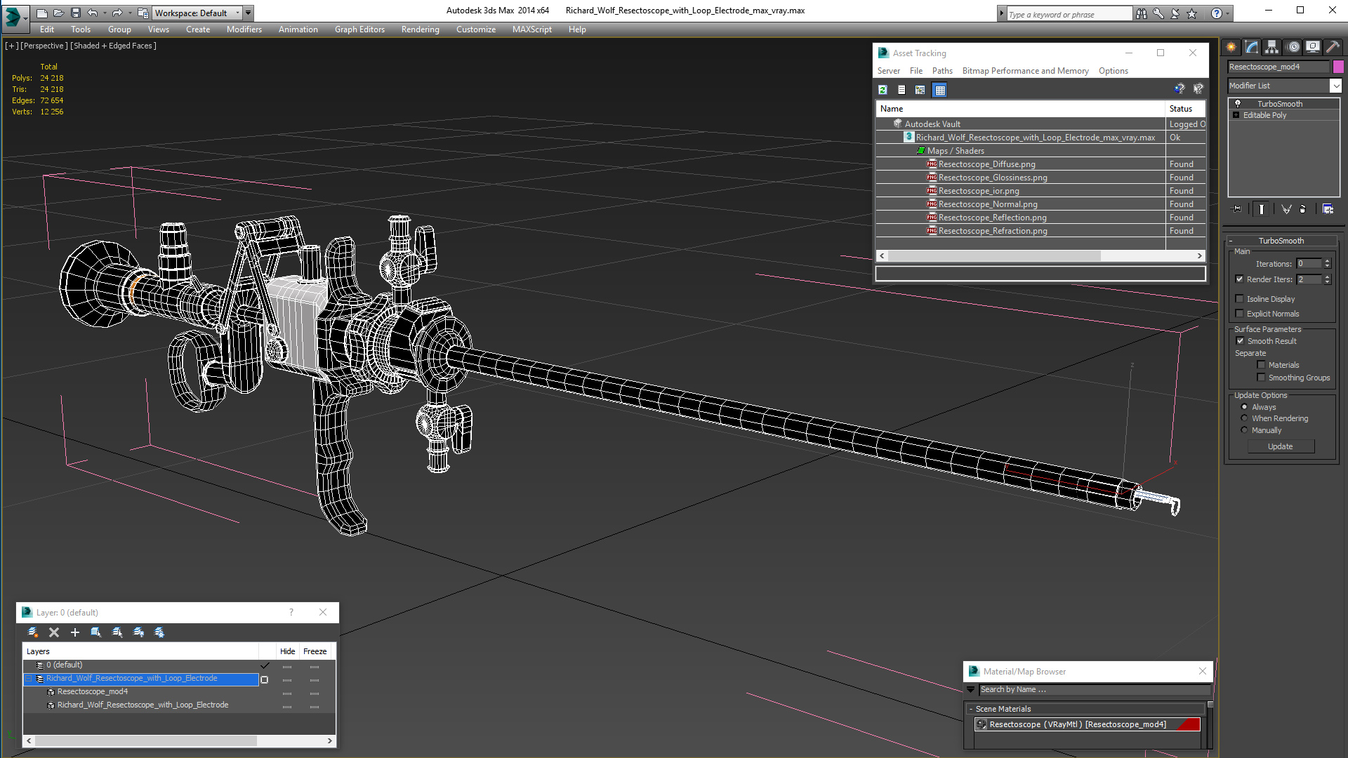 3D model Richard Wolf Resectoscope with Loop Electrode