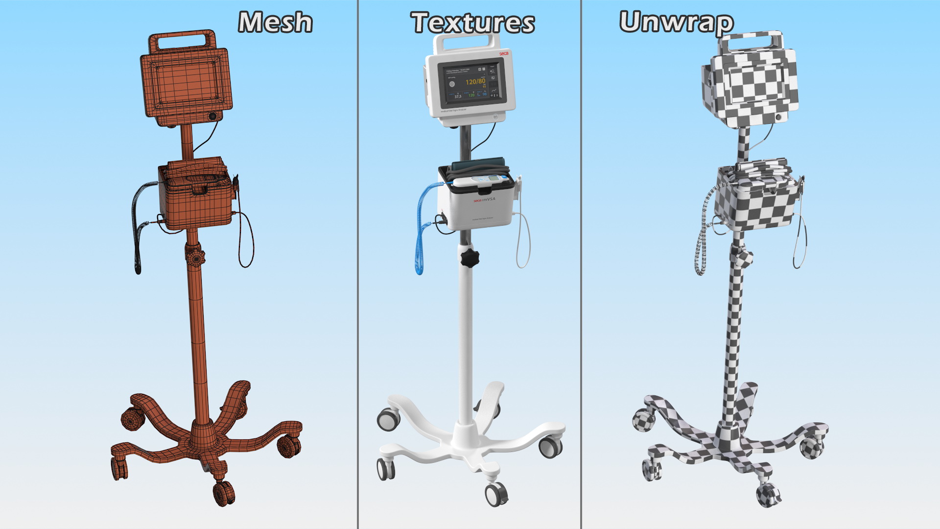 3D seca mVSA 535 Medical Vital Signs Analyzer with Stand model