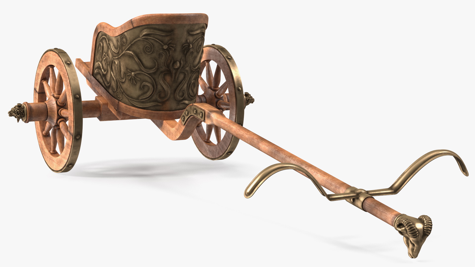 Roman Chariot with Horses Fur 3D model