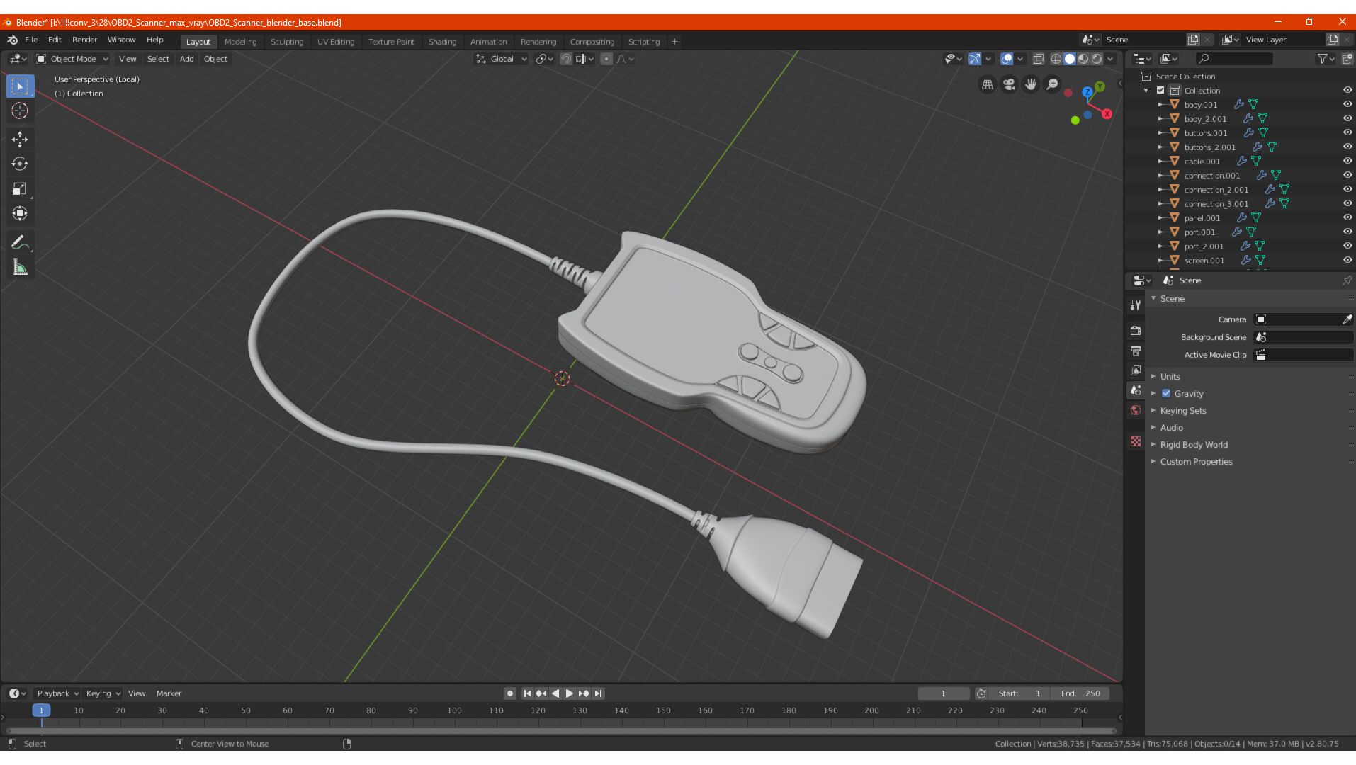 OBD2 Scanner 3D