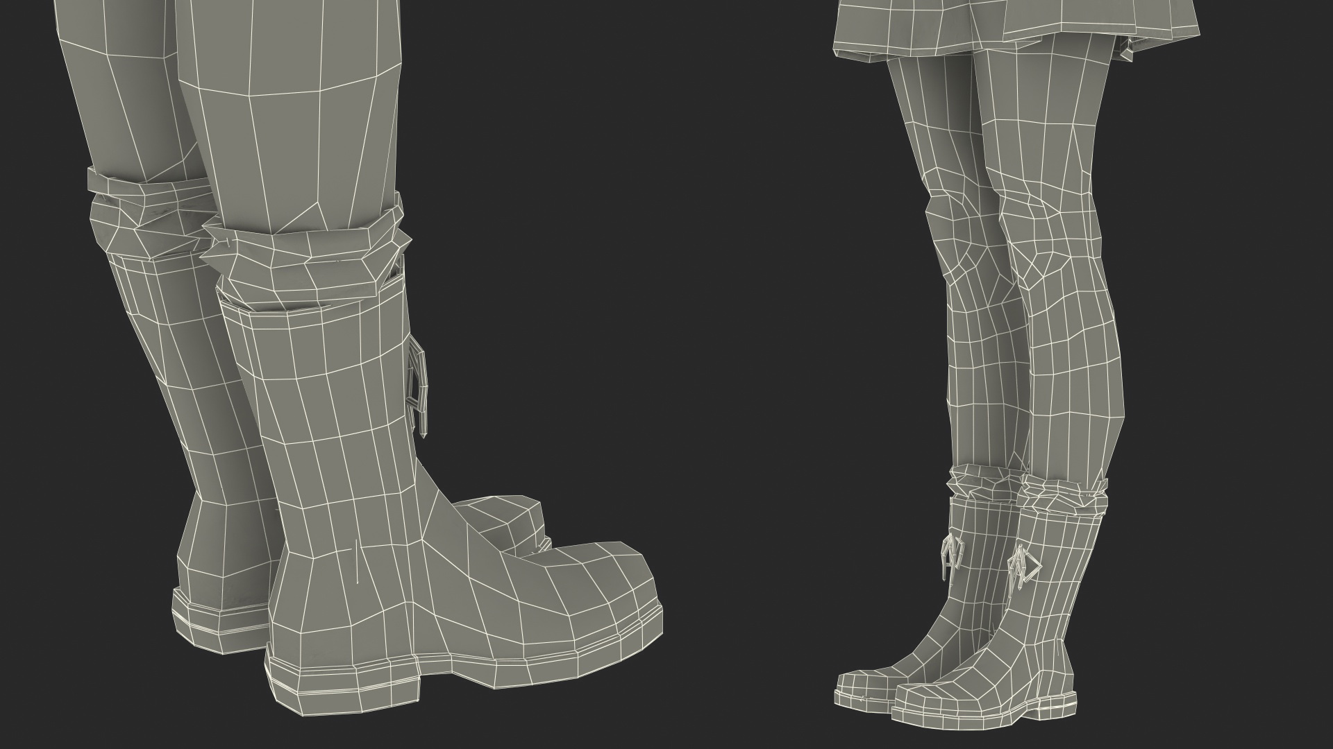 3D Women in Zookeeper Clothes Rigged model