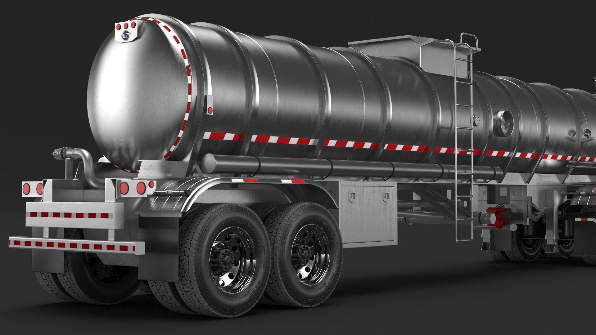 3D Medium Duty Truck and Tanker Trailer