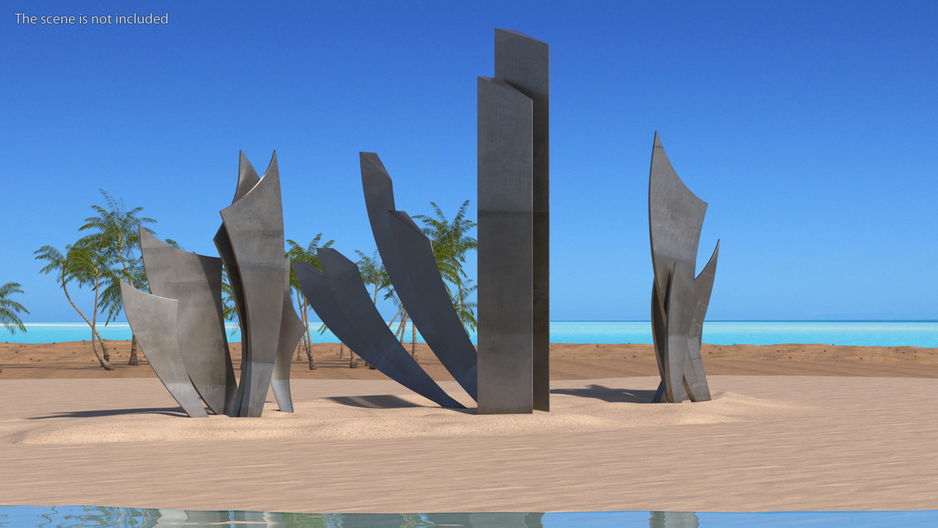 Les Braves Memorial 3D model