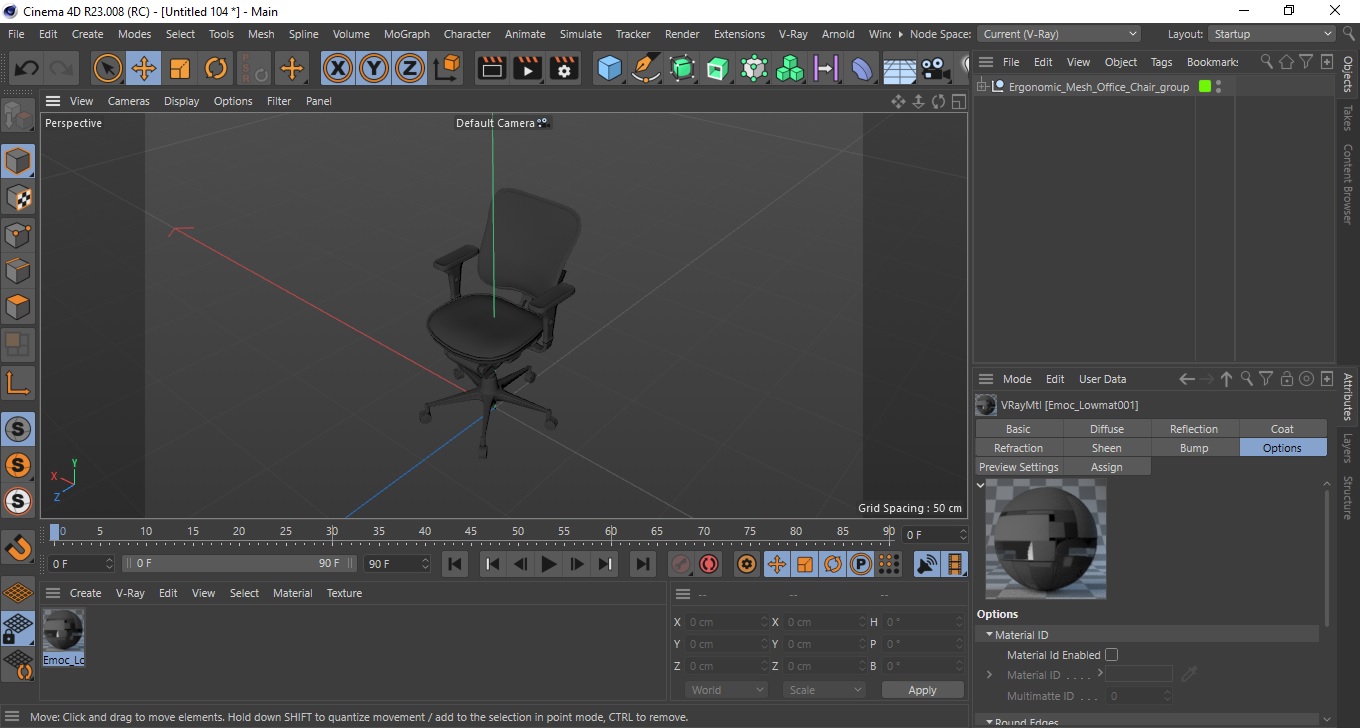 Ergonomic Mesh Office Chair 3D