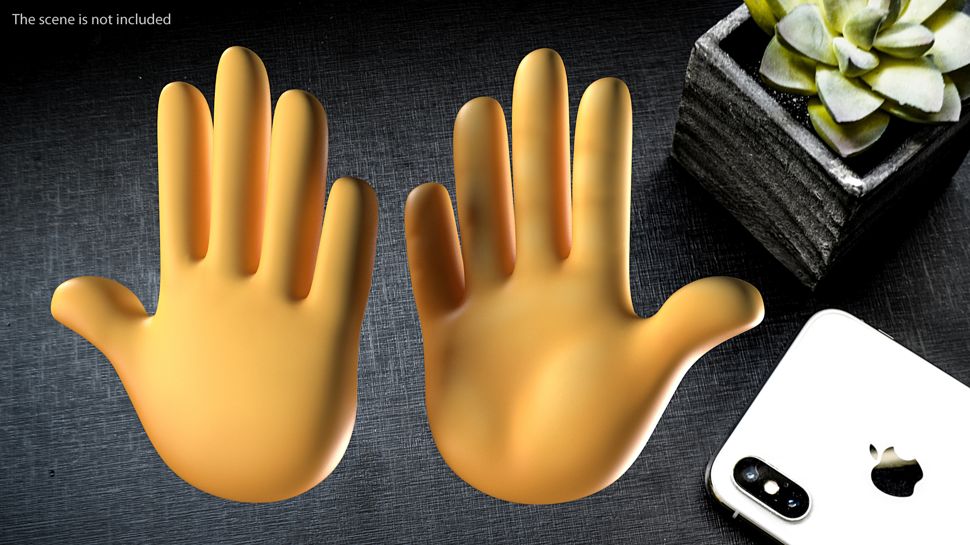 3D model Raised Back of Hand Emoji