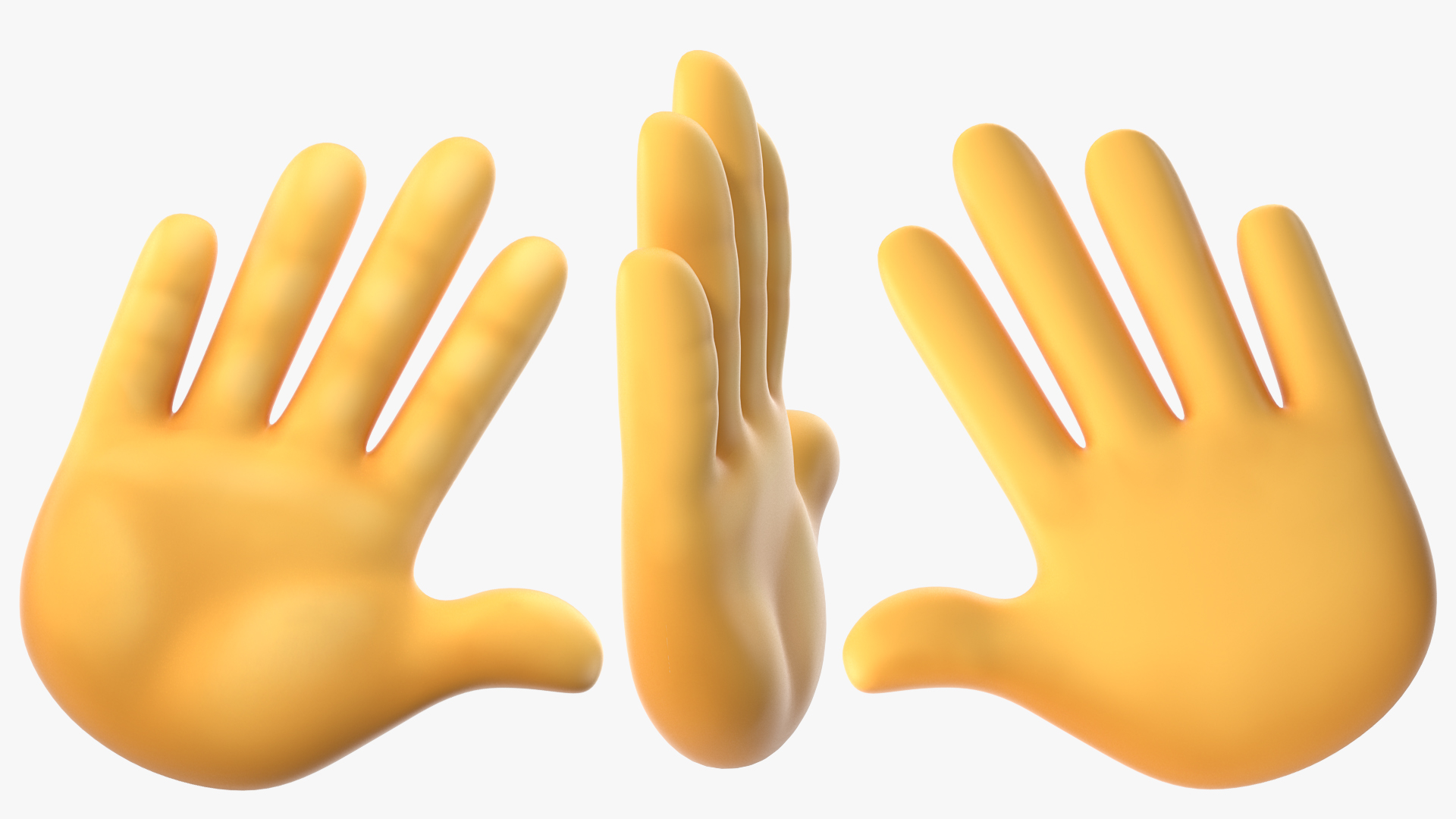 3D model Raised Back of Hand Emoji