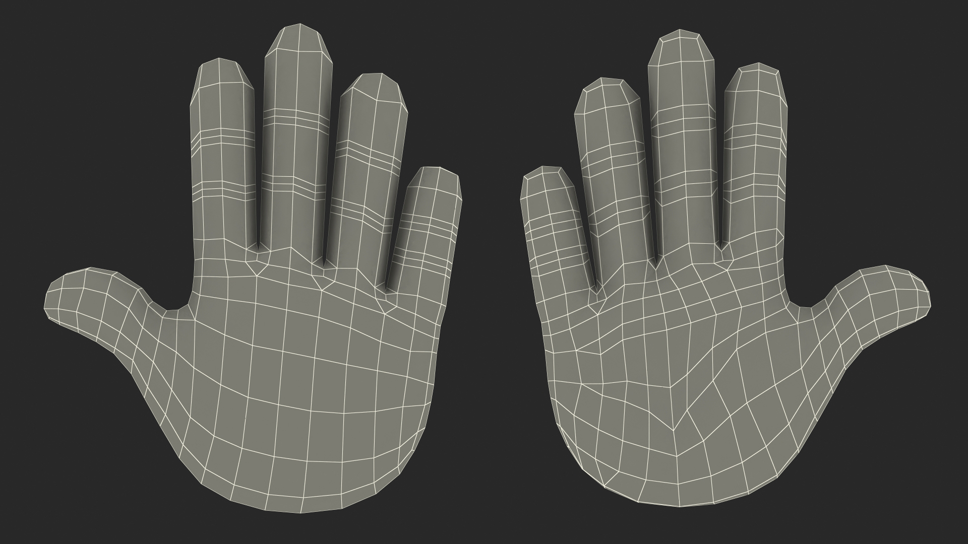 3D model Raised Back of Hand Emoji