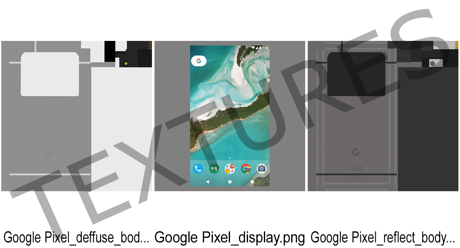 3D Google Pixel XL Phone Very Silver model