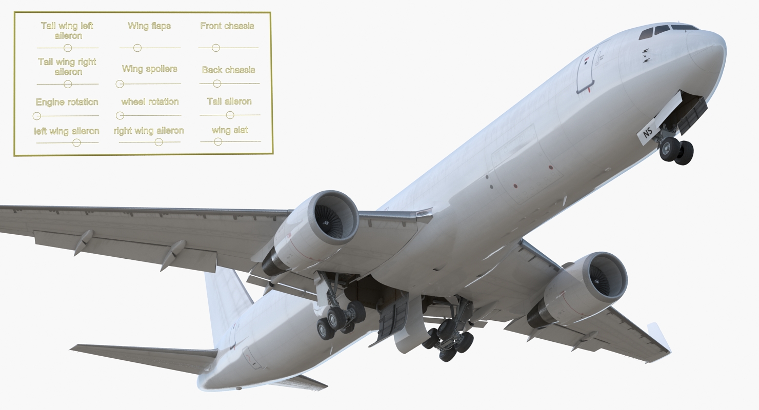 3D model Boeing 767 300F Generic Rigged