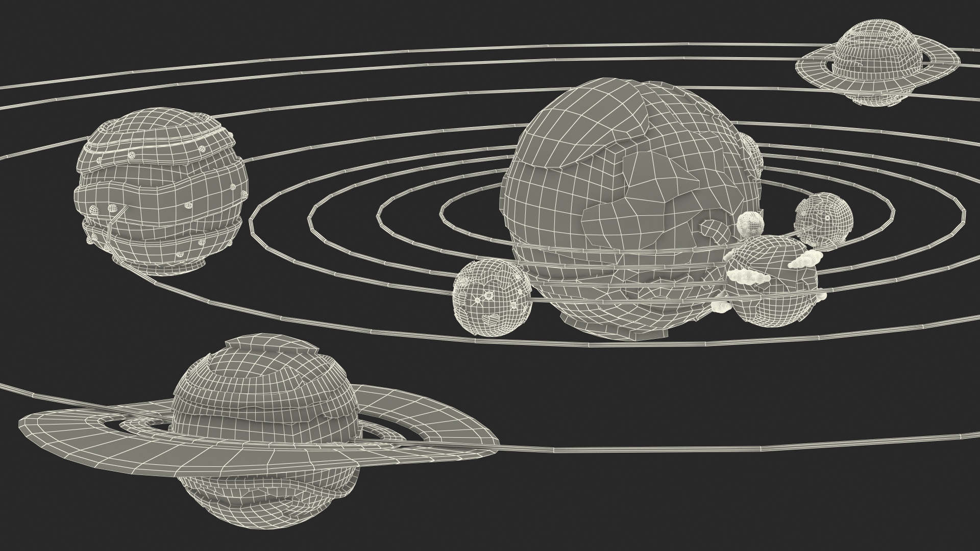 3D model Cartoon Solar System