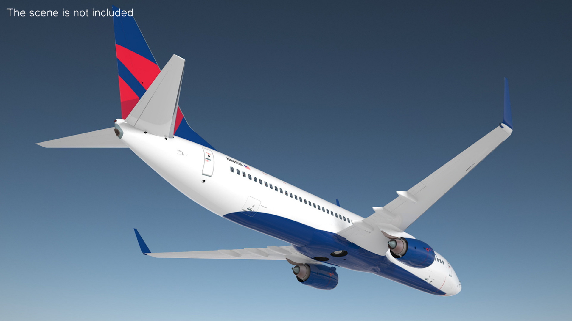 3D Delta Air Lines Boeing 737-900 with Interior Rigged