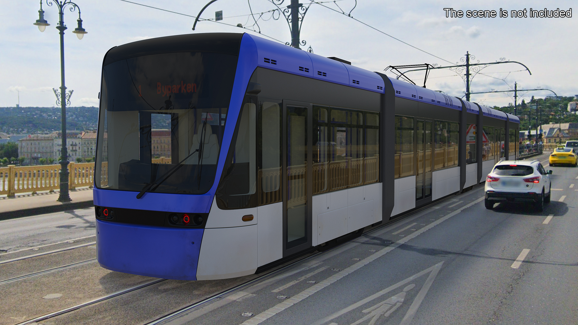 Express Tram Blue 3D