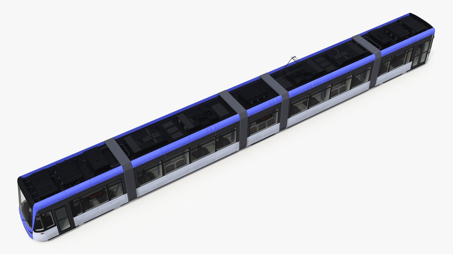 Express Tram Blue 3D