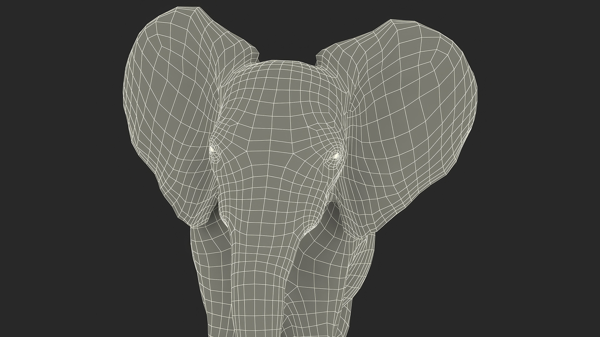 3D Young Elephant Walking with Fur