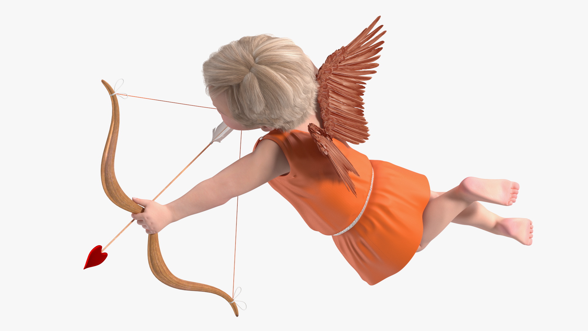 3D Cupid Boy Flying