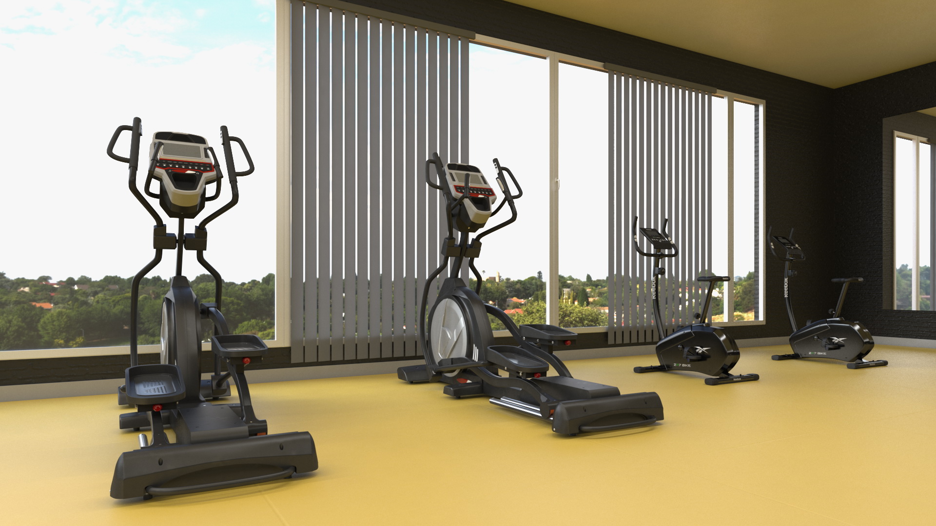 3D High-tech Gym model