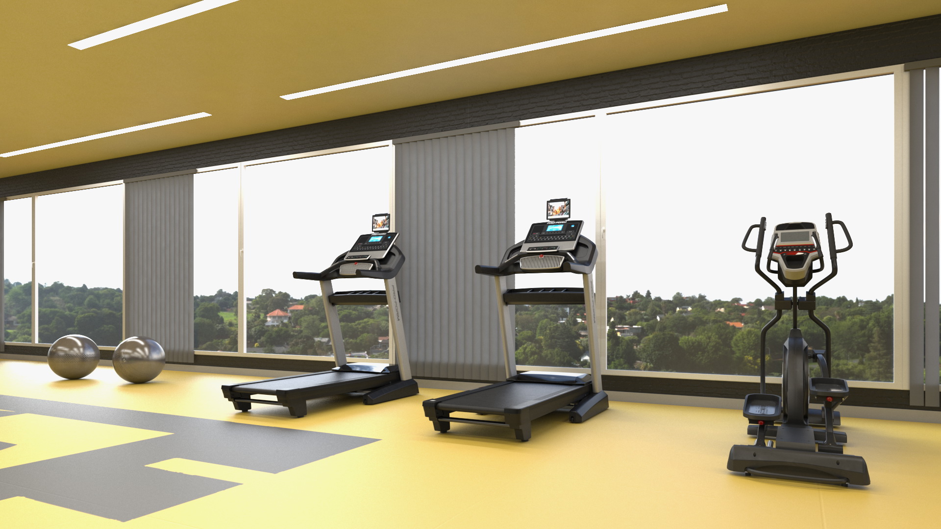 3D High-tech Gym model