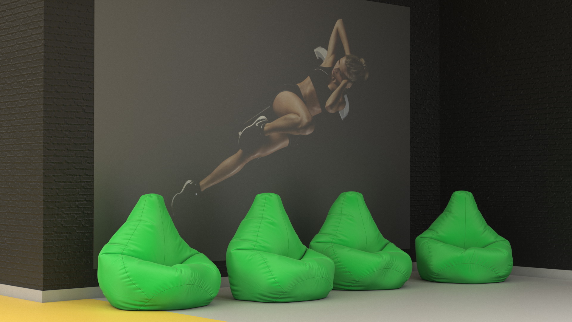 3D High-tech Gym model