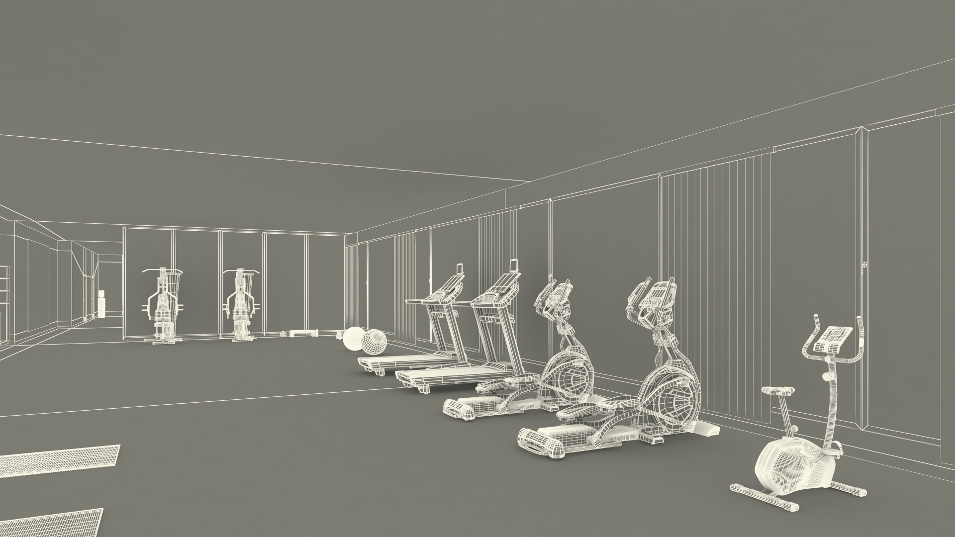 3D High-tech Gym model