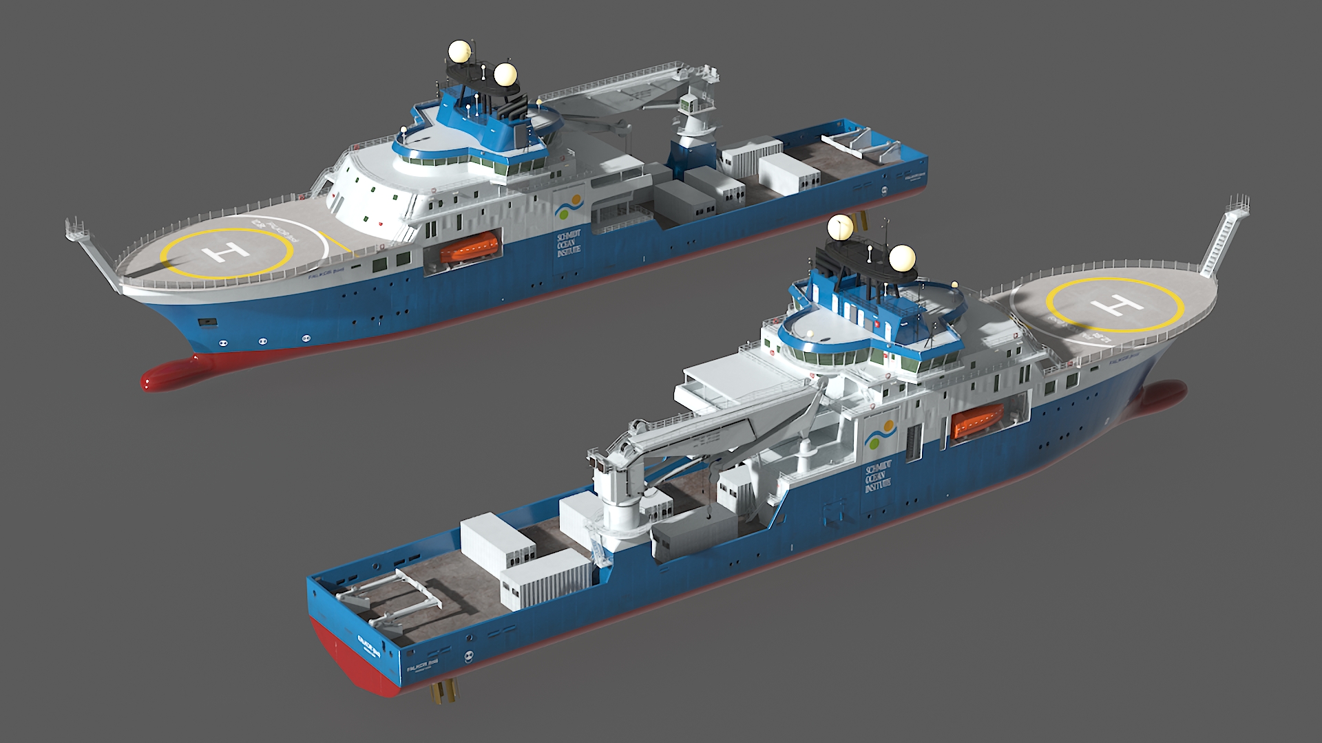 3D model Falkor Too Construction Vessel