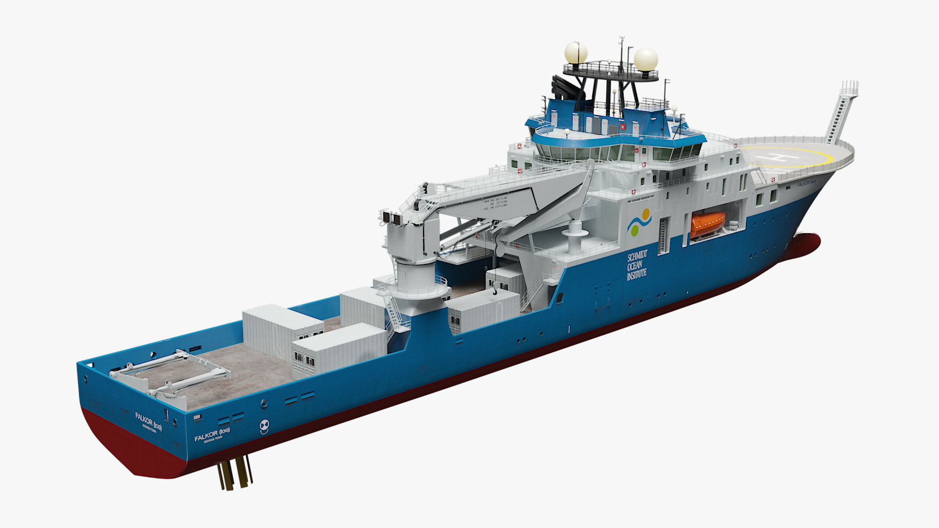 3D model Falkor Too Construction Vessel