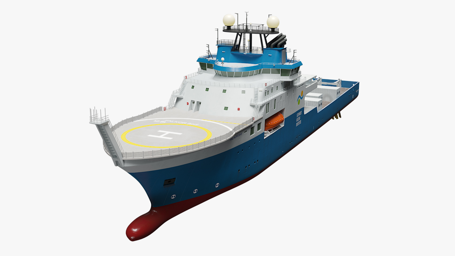 3D model Falkor Too Construction Vessel