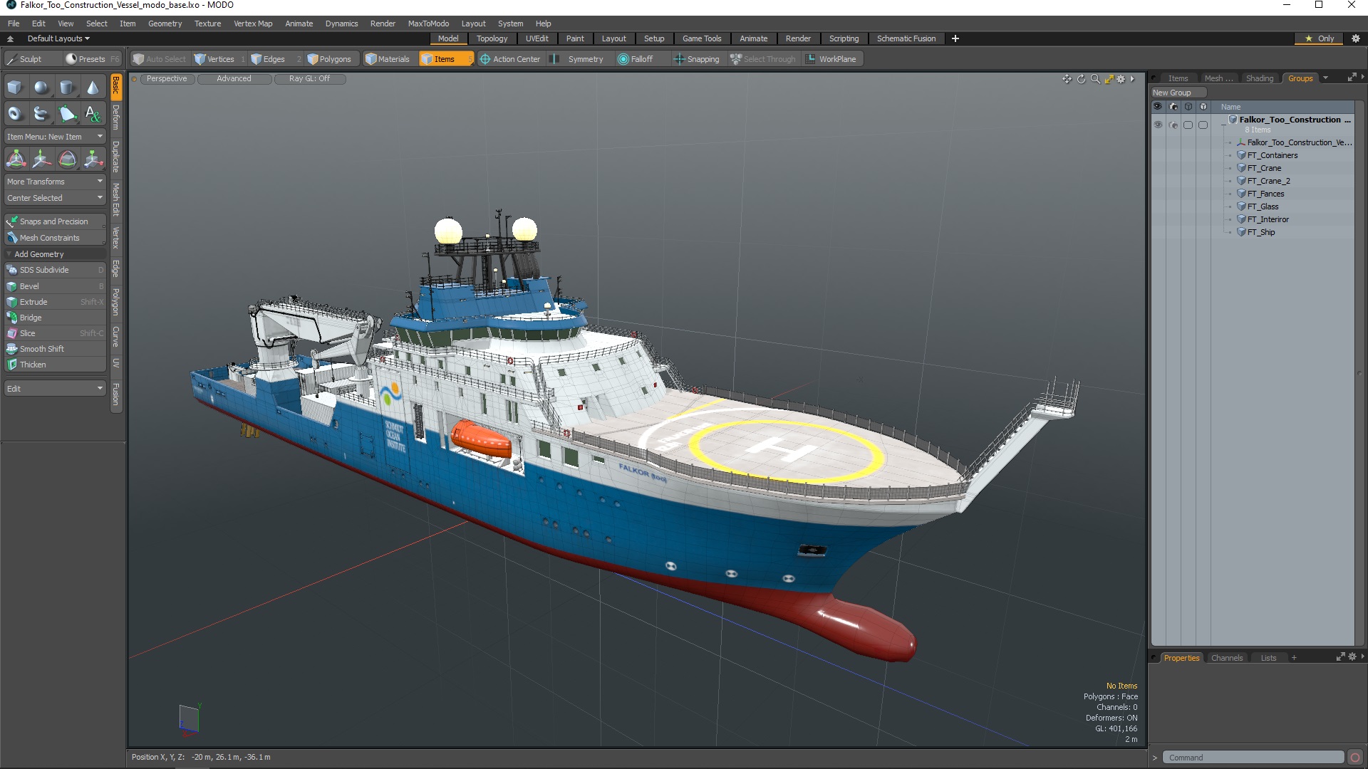 3D model Falkor Too Construction Vessel