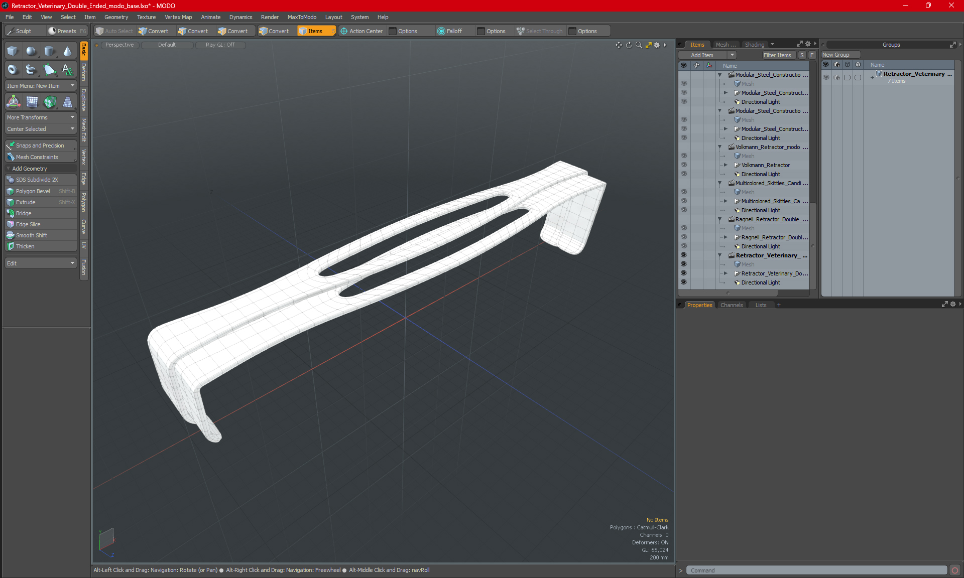 3D Retractor Veterinary Double Ended model