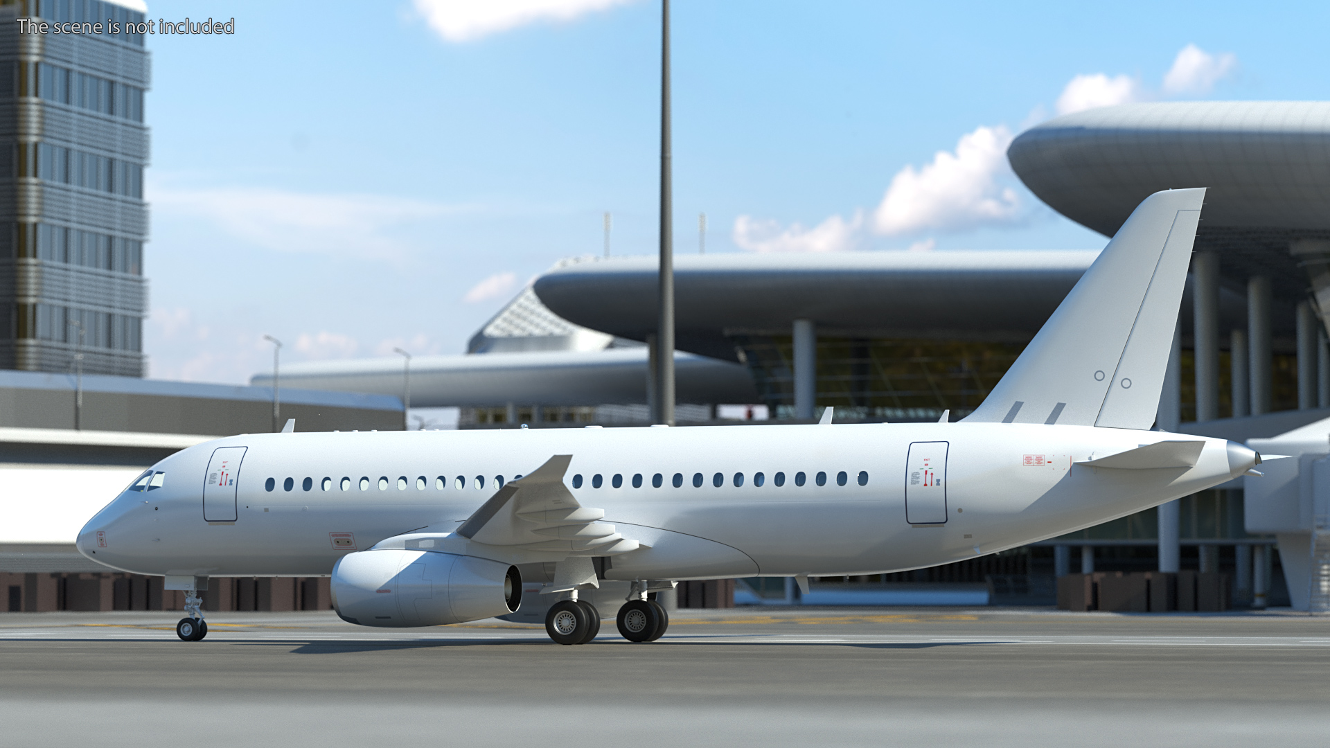 SSJ100 Aircraft Rigged 3D