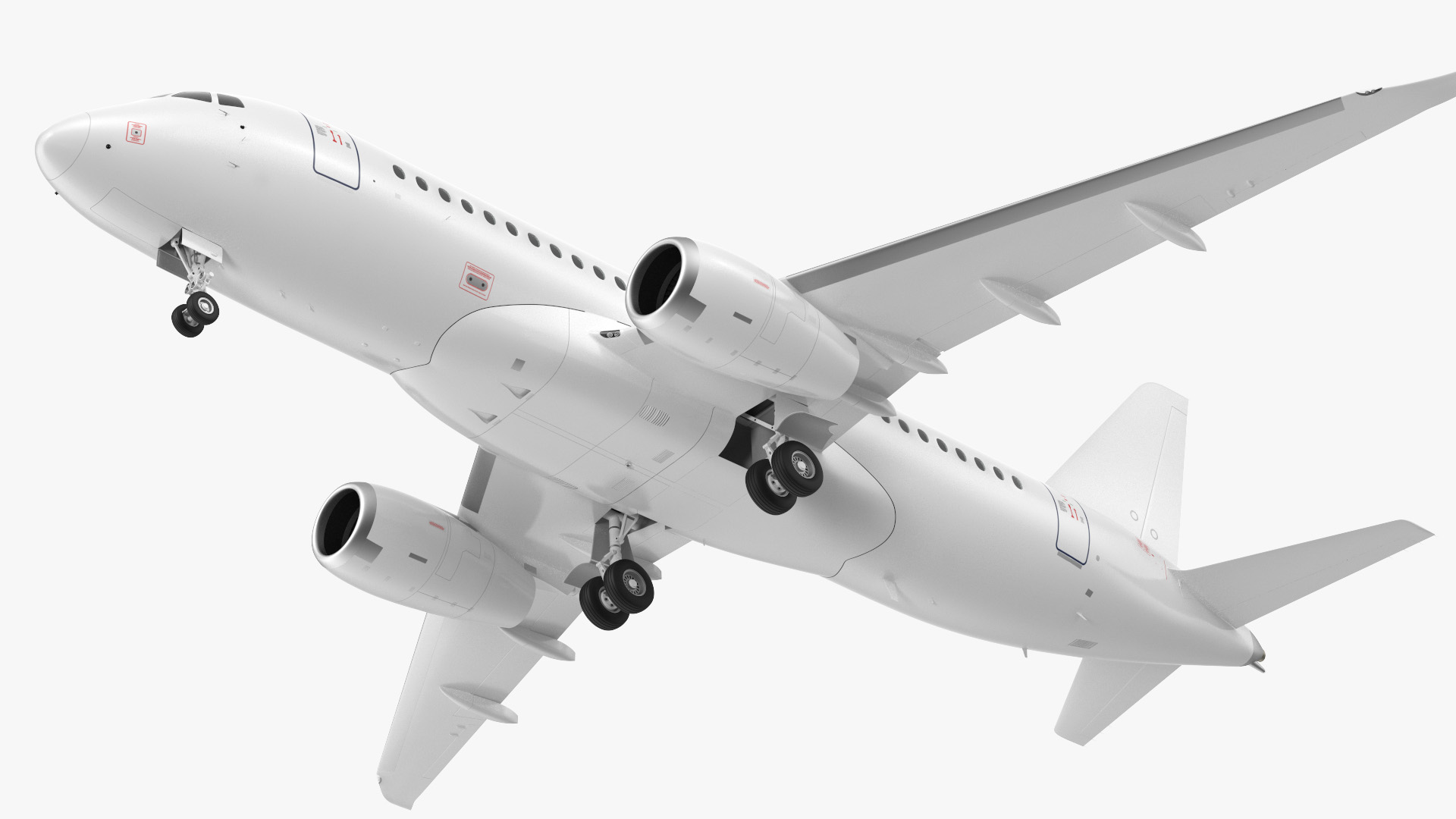 SSJ100 Aircraft Rigged 3D