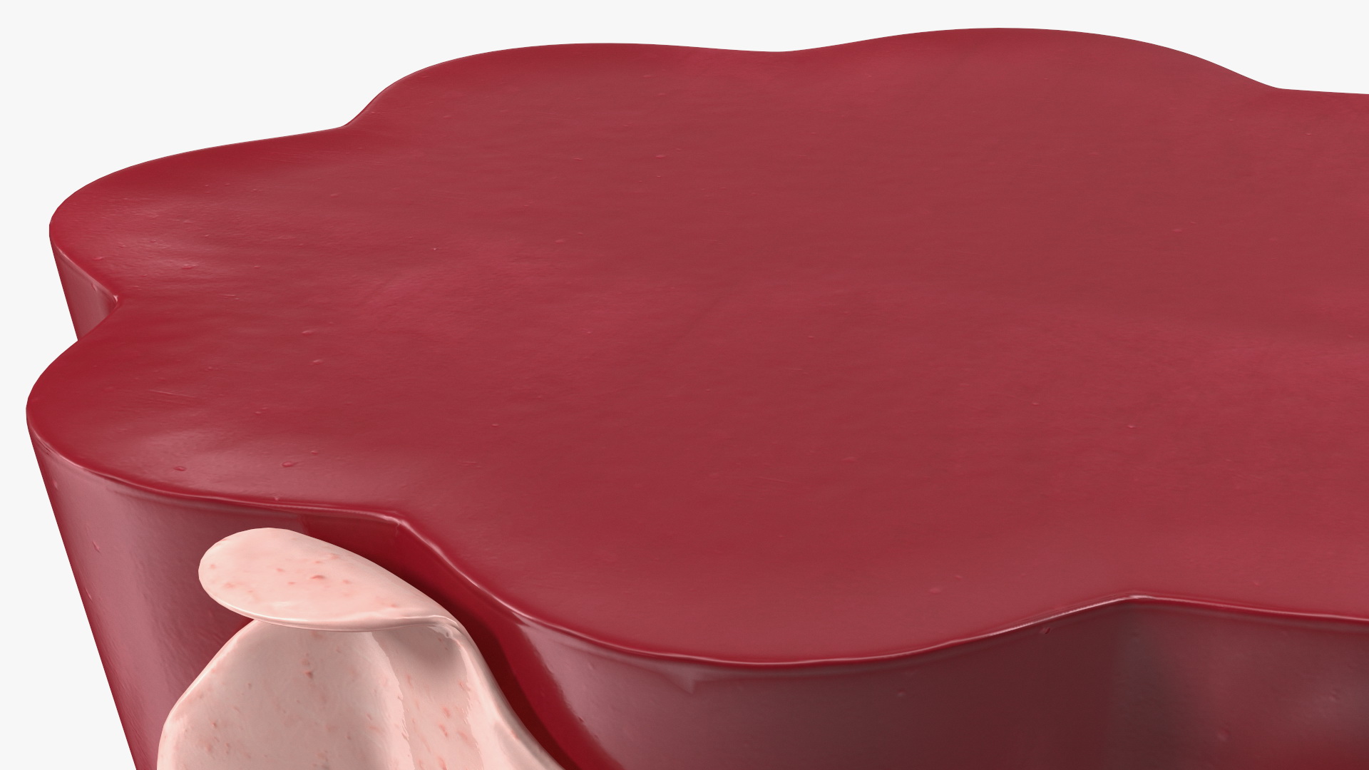 3D Jelly Pudding Fruit with Strawberry Cream