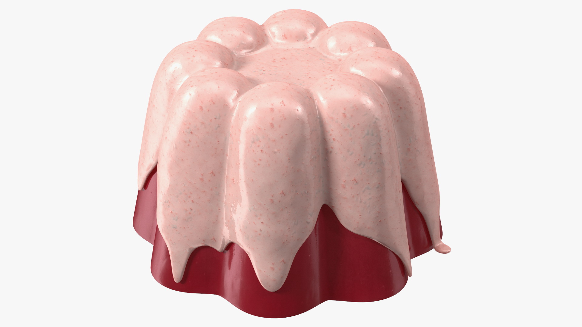 3D Jelly Pudding Fruit with Strawberry Cream