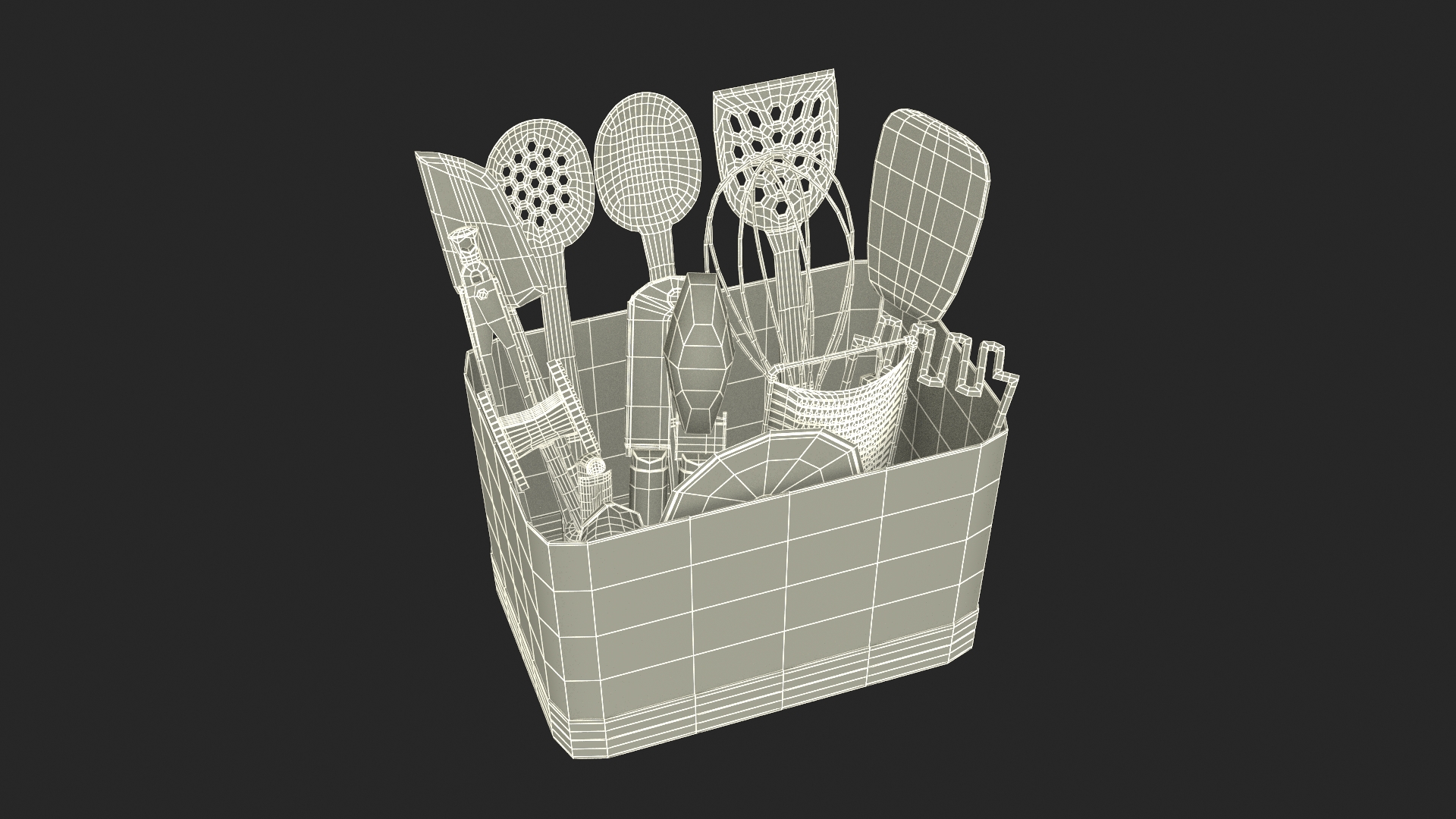 3D model 14 Pcs Cooking Kitchen Utensils Set