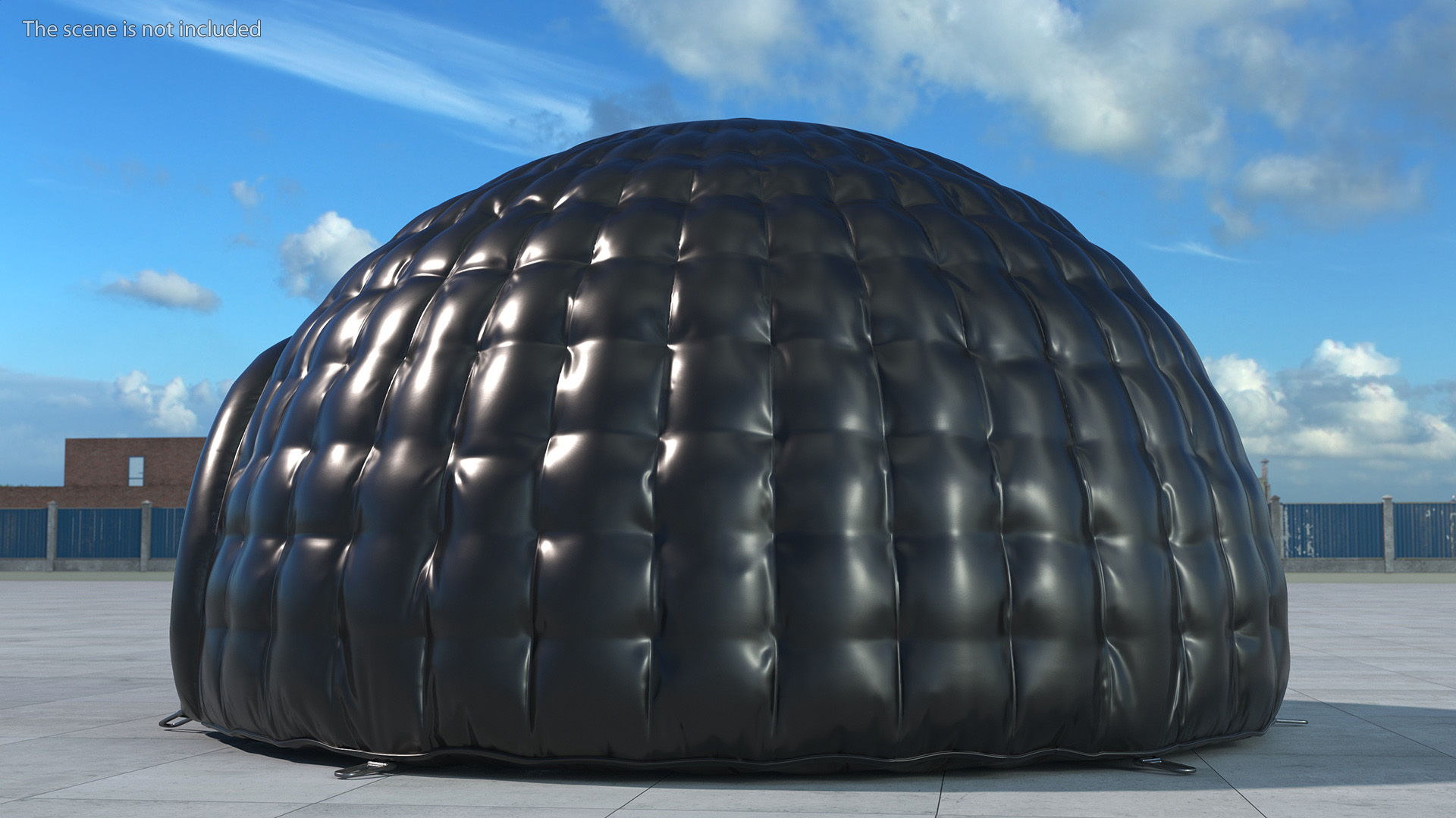 3D Inflatable Dome Tent Black