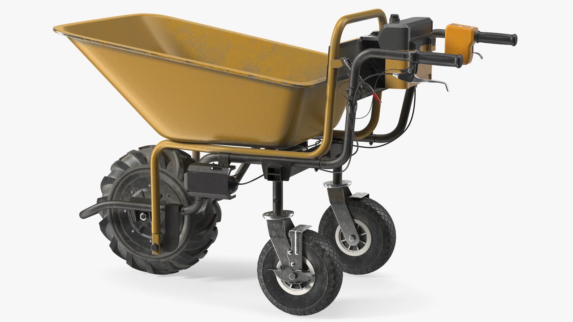 3D Electric Wheelbarrow with Bucket Dusty model