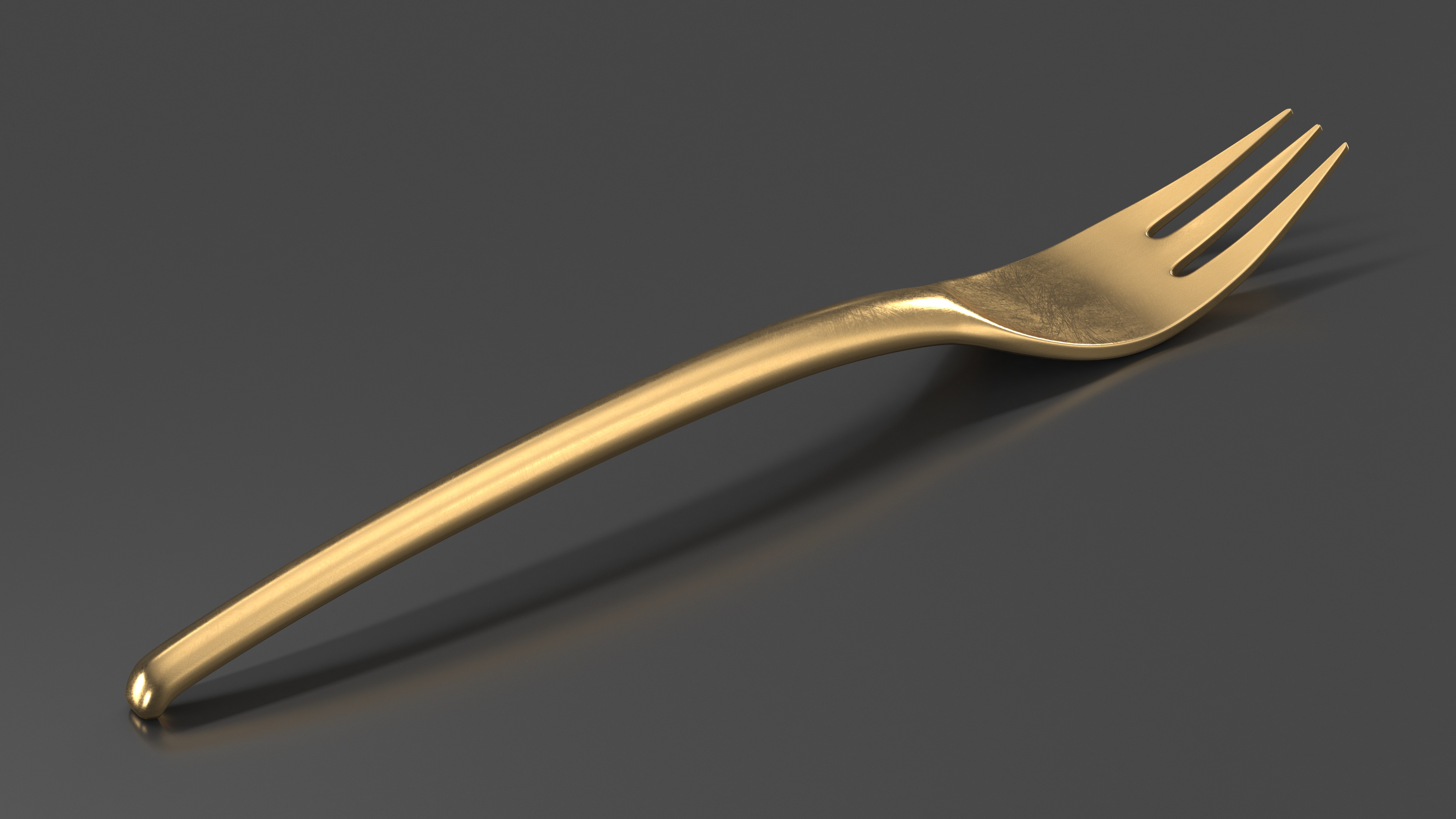 Fish Fork Gold 3D model