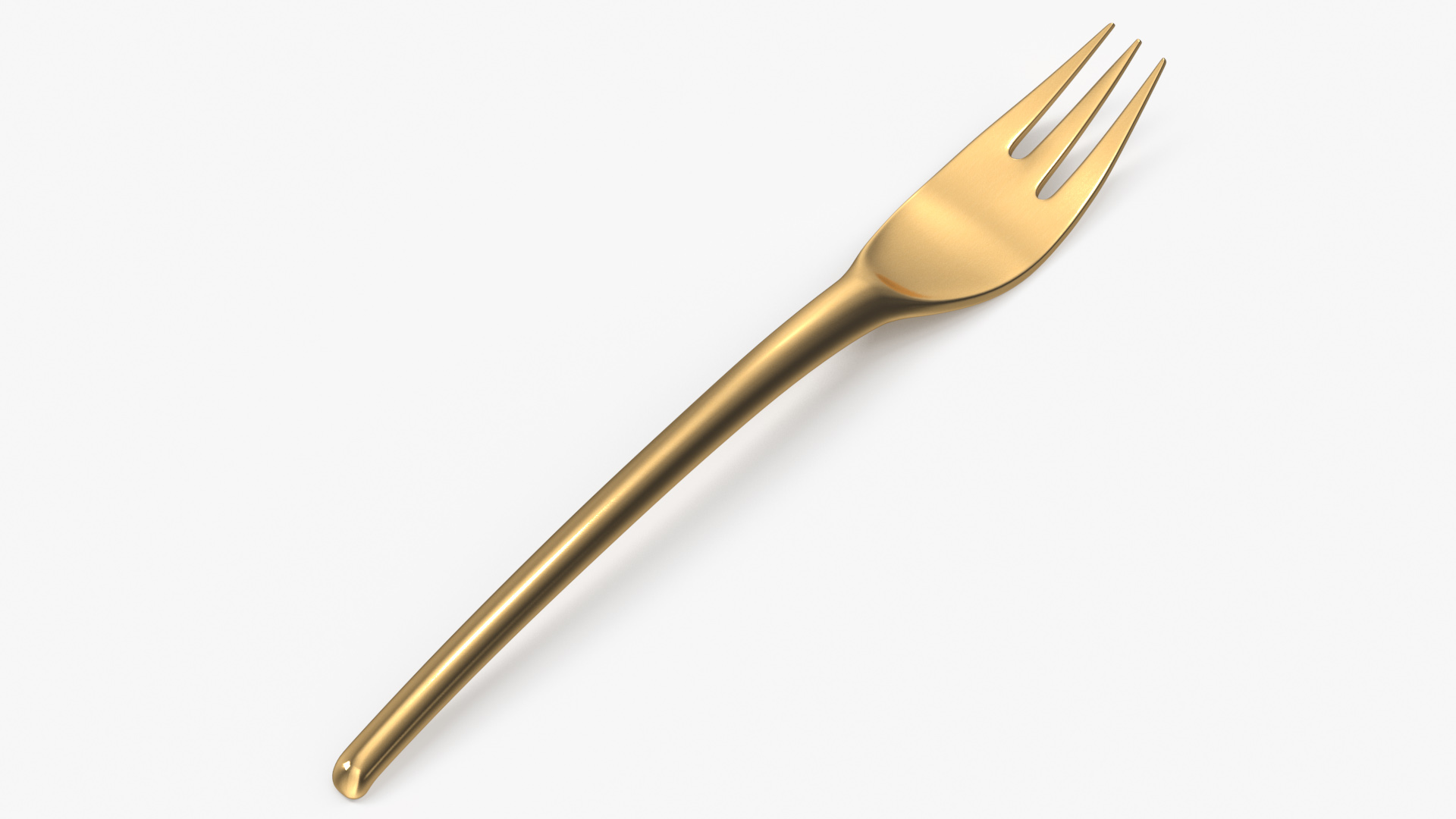 Fish Fork Gold 3D model